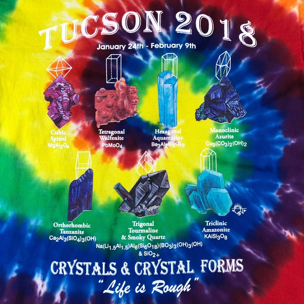 Gems Minerals Jewelry Fossil Show Tucson 2018 Tee - Picture 4 of 9